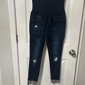 Bella Vita Navy Distressed maternity Jeggings